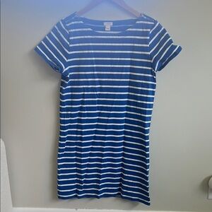 J. Crew Blue and White Sheath Mini Dress